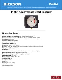 Thumbnail of document Data Sheet - PW4 4 in Pressure Chart Recorder